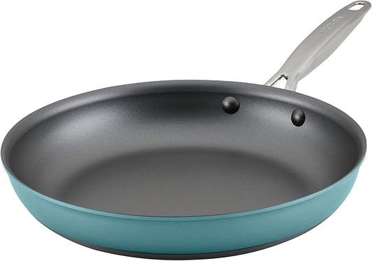 Anolon Achieve Hard Anodized Nonstick Frying Pan/Skillet, 12 Inch, Teal