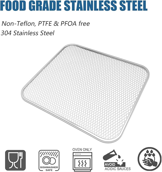 Air Fryer Rack for Ninja Combi All-in-One Multicooker Stainless Steel Mesh Baking Tray Pizza Screen Dehydrator Tray for Ninja Combi Accessories