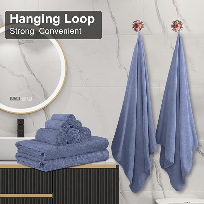 CHINO Hand Towels Set of 2, 600GSM 16x31” Microfiber Diamond Hand Bath Towels, Soft Bathroom Hand Towels for Home Kitchen, Gym, Exercise, Fitness, Spa, Super Absorbent Quick Dry Towels (Violet)