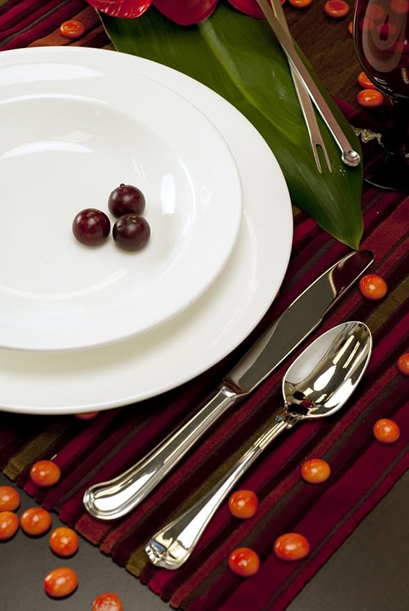 Fortessa San Marco 18/10 Stainless Steel Flatware Solid Handle Table Knife, Set of 12