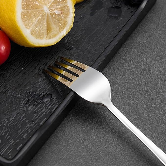 Salad Forks Mirror Polished Stainless Steel Dessert Forks Set, Silverware Dishwasher Safe Use for Home Kitchen Party Restaurant- Set of 12, 6.9 Inches