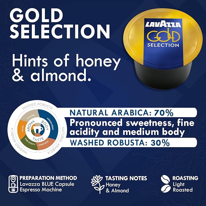 Lavazza Blue Coffee Capsules Variety Pack – 100 Count – Includes Decaf Dek, Gran Espresso, Top Class & Gold Selection – Compatible with Lavazza LB Machines Only