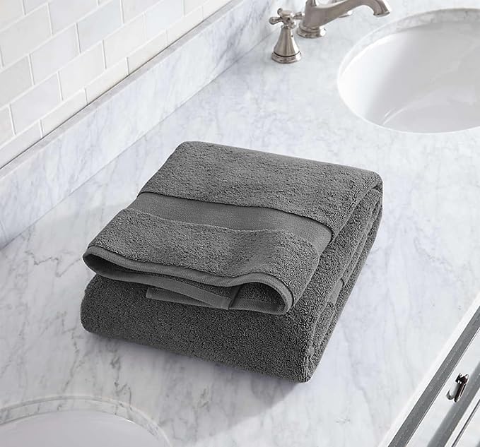 Delara 100% Organic Cotton Towels 650 GSM Plush Feather Touch Quick Dry Bath Towel, Pack of 3 GOTS Certified, Oeko-Tex Green Certified, Organic Cotton Bath Towel, 30"X58"