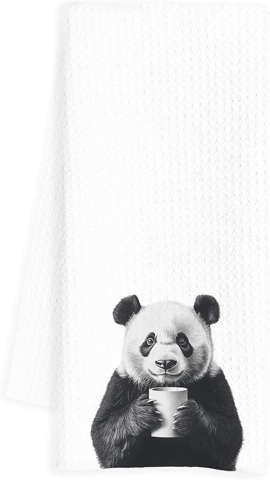 Panda Hand Towels for Bathroom, Pandas Bathroom Hand Towels, Funny Hand Towels, Panda Bathroom Decor, Panda Gifts for Women Girls Panda Lovers, 16x24 Inch