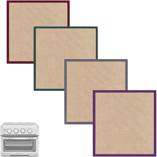 Silicone Basket Liners For Cuisinart TOA-60/TOA-65/TOA-70 Air Fryer Toaster Oven, 4 PCS Reusable Air Fryer Liners Accessories For Cuisinart Convection Toaster Oven