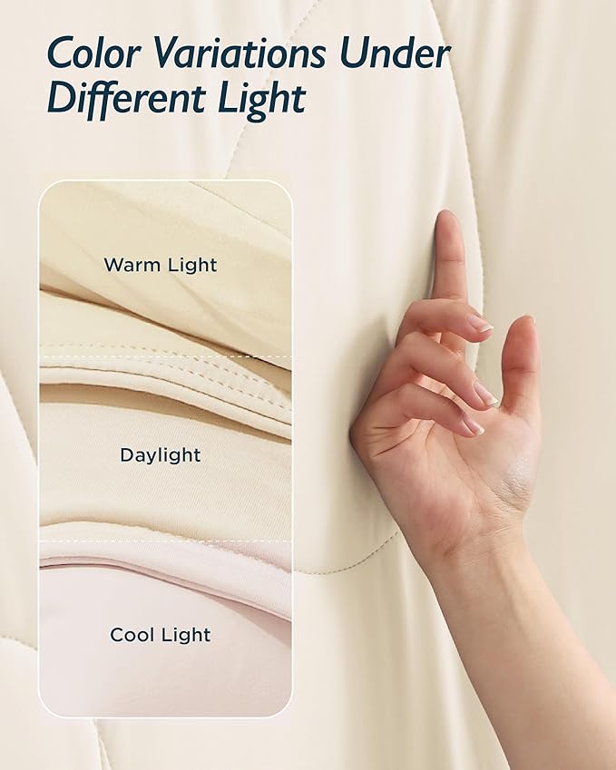 Breescape Cooling Comforter Throw Size - BlendTek™ Q-Max>0.46 Tech, Breathable Blanket for Hot Sleepers & Night Sweats Relief, Premium Lightweight Summer Bedding, 52x72 Inches, Ivory