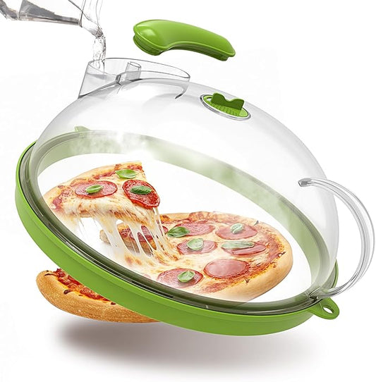 Microwave Splatter Cover with Water Steamer, Upgraded Microwave Cover for Food with Handle, Clear Plate Covers, Splatter Guard, Kitchen Essentials Gadgets, House Warming Gifts New Home, 10 Inch