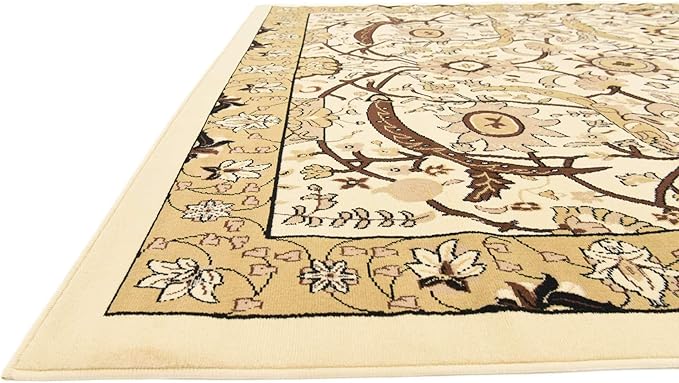 Unique Loom Espahan Collection Area Rug - Cape Cod (8'Square, Ivory/ Beige)