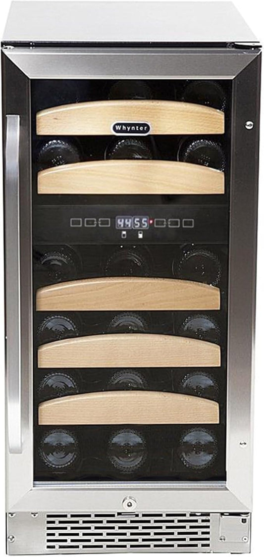 Whynter BWR-281DZ 28 Bottle Dual Temperature Zone Built-In Wine Refrigerator