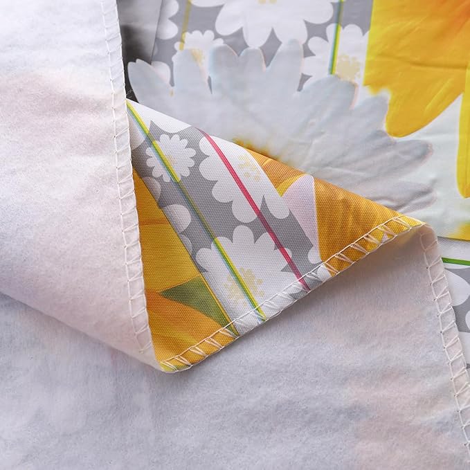 Heavy Duty Vinyl Tablecloth with Flannel Backing Waterproof Oil-Proof Plastic Table Cloth Stain-Resistant Wipeable Rectangle or Square Table Cover for Indoor and Outdoor ( Sunflower, 54X54 Inch)