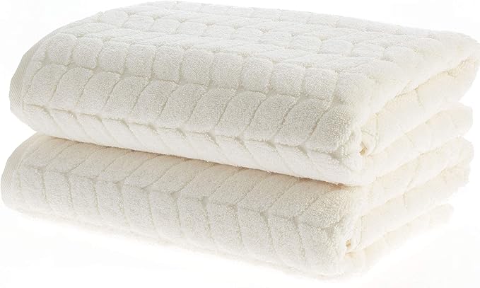 Turkish Cotton Ultra-Soft Plush Absorbent Quick Dry Bathroom Towel Set, Made in Turkey (Cream, 4 Pcs Hand Towel Set)