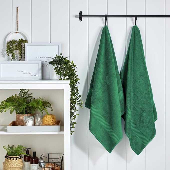 Christy Supreme Hygro 6 Piece Towel Set | Spruce | 100% Luxury Supima Cotton | Ultra Soft | Super Absorbent | 650GSM | 2 Bath Sheets 2 Hand Towels 2 Face Cloths