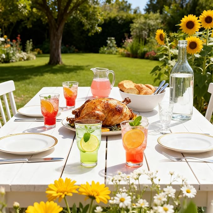 6 Piece Drinking Glasses, 15 Oz Iced Coffee Glasses Drinking Tumbler Set, Lead-free Highball Glass Cup Kitchen Glassware for Water, Juice, Beer, Beverage, Tea, Soda