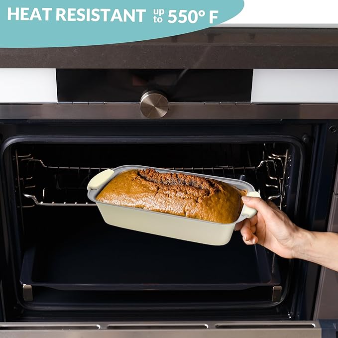 Boxiki Kitchen Premium Ceramic Bread Loaf Pan - 11x5 Non-Stick Bread Pan, Ideal for Homemade Bread Loaf, Meatloaf pan Suitable for Baking Enthusiasts