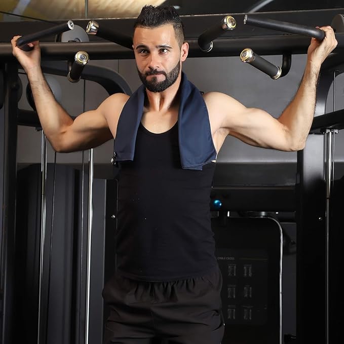 Microfiber Towel Perfect Travel & Gym & Camping Towel, Quick Dry - Super Absorbent - Ultra Compact - Lightweight. Suitable for Trip, Beach, Shower, Backpacking, Pool (Navy Blue)