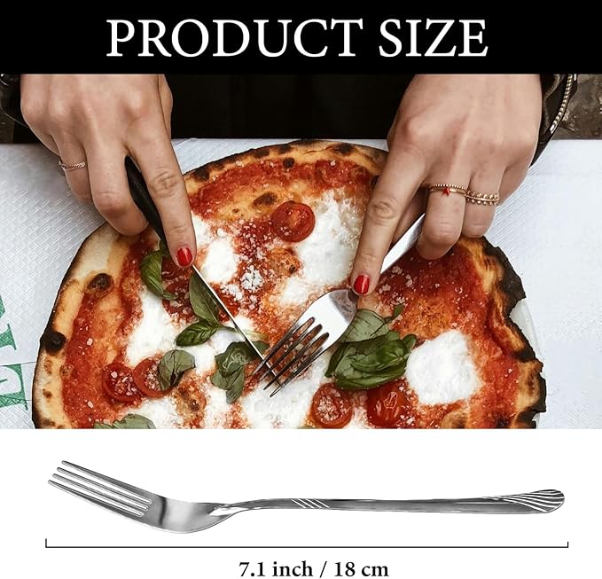 300 Pieces Dinner Forks, 6.9 Inches, Stainless Steel, Silverware Table Forks Set, Salad & Dessert Forks, Dishwasher Safe