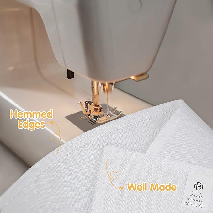 BRILLMAX 6 Pack White Tablecloths 70 x 120 Inch for 6ft or 8ft Rectangle Tables - Rectangular Bulk Linen Polyester Fabric Washable Cloth Cover for Wedding Reception Banquet Birthday Party