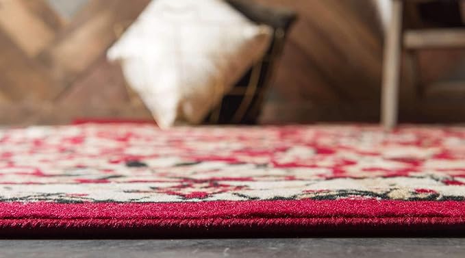 Unique Loom Espahan Collection Area Rug - Cape Cod (2' 2" x 8' 2" Runner, Red/ Beige)