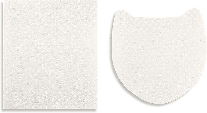 DEMDACO Reusable Biodegradable Kitchen Cleaning Dish Cloth from Design Serving Collection 6 x 7 Inch Cotton Blend Cat Assorted Set of 2