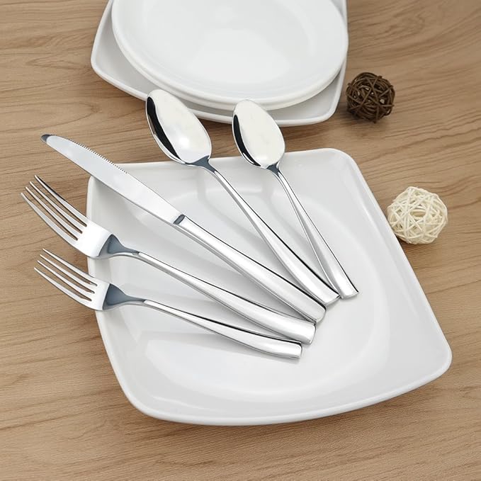 Stainless Steel Flatware Sets, 40-piece, Service for 8