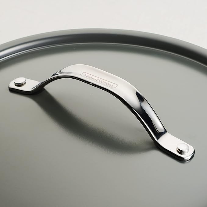 Tramontina All-in-One Plus Pan Set, 5-Quart Ceramic Non Stick Cooking Pan with Lid, Steamer Insert, Bamboo Utensil and Trivet, Gray