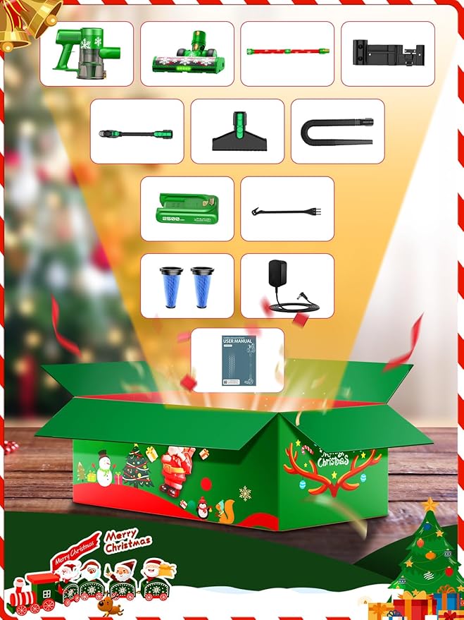 Cordless Vacuum Cleaner, 46Kpa//500W/55Mins Vacuum Cleaners for Home, Self-Standing Stick Vacuum, LED Display & Anti-Tangle, Lightweight Rechargeable Vacuum for Carpet, Floor