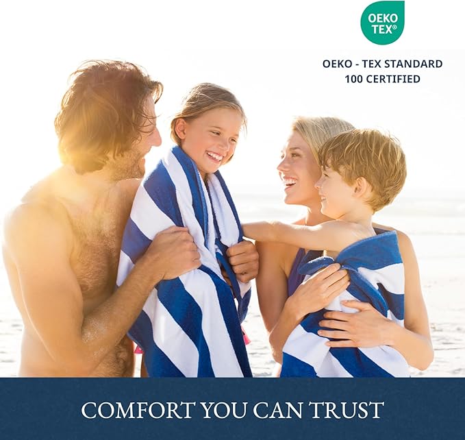 LANE LINEN 6 Pack Beach Towels - 100% Cotton Oversized Pool Towels with Bag, Soft & Absorbent (30"x60") Beach Essentials for Women - Tropical Escape