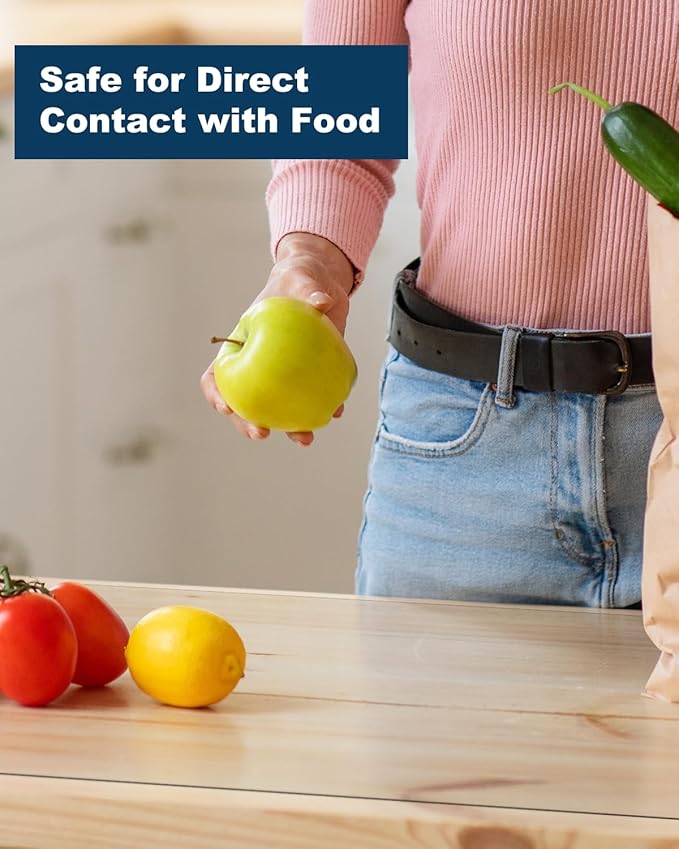 Crystal Clear Plastic Table Cover Protector, 54" x 54" Spill Resistant Easy Flat PVC Desk Pad Mat, 1.5mm Thick Waterproof Vinyl Table Top Protector for Dining Room Table, Office, Dresser