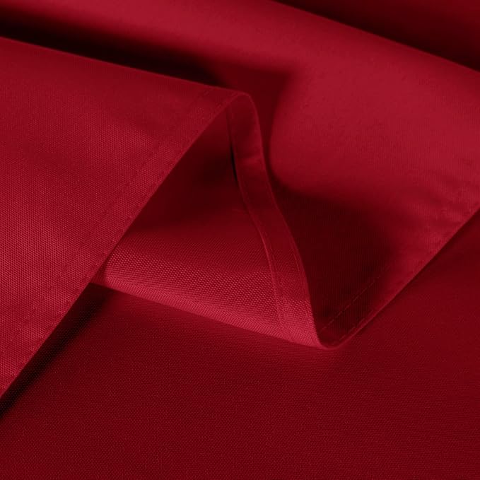 sancua 2 Pack Round Tablecloth 60 Inch Red, Stain and Wrinkle Resistant Table Cloth - Washable Polyester Table Cover for Dining Tables, Buffet Parties and Camping