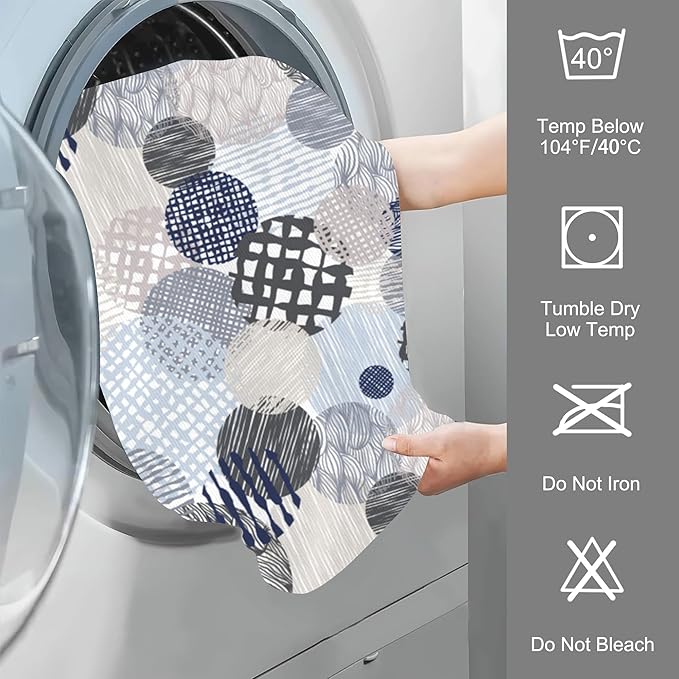 Hand Towels Set of 2 Lined Circles Towels for Bathroom Soft Absorbent Decorative Hand Bath Towels Dish Towels for Kitchen Sports Gym Yoga Home Decor 14 x 28 in