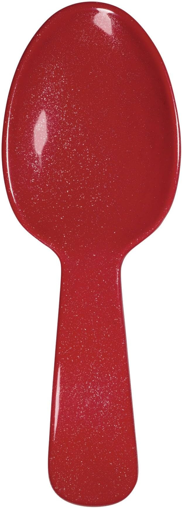 UPware Twinkle Dust Melamine Salad Servers, Serving Utensil Set, Includes Serving Fork and Spoon for Tossing Salad, Pasta, Christmas Decorations, Red, 10.75 Inch, Set of 2