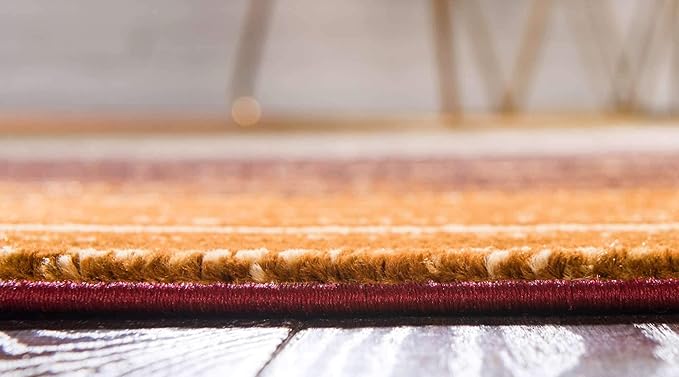 Unique Loom Barista Collection Area Rug - Mundo Nova (2' 2" x 6' 1" Runner, Beige/ Blue)