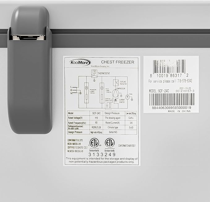 KoolMore SCF-24C Chest Freezer, 24 cu. ft, White