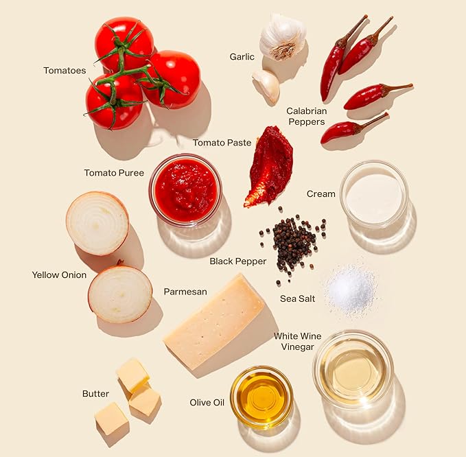 Sauz | Creamy Calabrian Vodka Sauce, 25 Oz Jar (4-Pack), Gluten-Free, Non-GMO, Multi-Use Tomato Sauce with Clean Ingredients – Small Batch Pasta Sauce