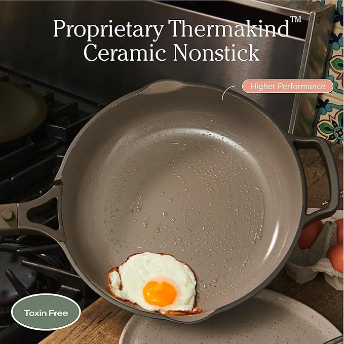 Our Place Mini Home Cook Duo - 8.5" Always Pan & Small Perfect Pot Bundle | Multi-Functional Cookware Set Replaces 18 Pieces | Blue Salt