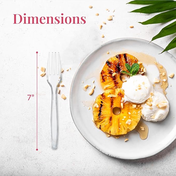 Prestee 600 Piece Plastic Silverware Set - Includes 200 Plastic Forks, 200 Spoons, and 200 Knives - Heavy Duty Flatware - Bulk Disposable Utensils for Weddings, Holidays, Christmas, and Party Events