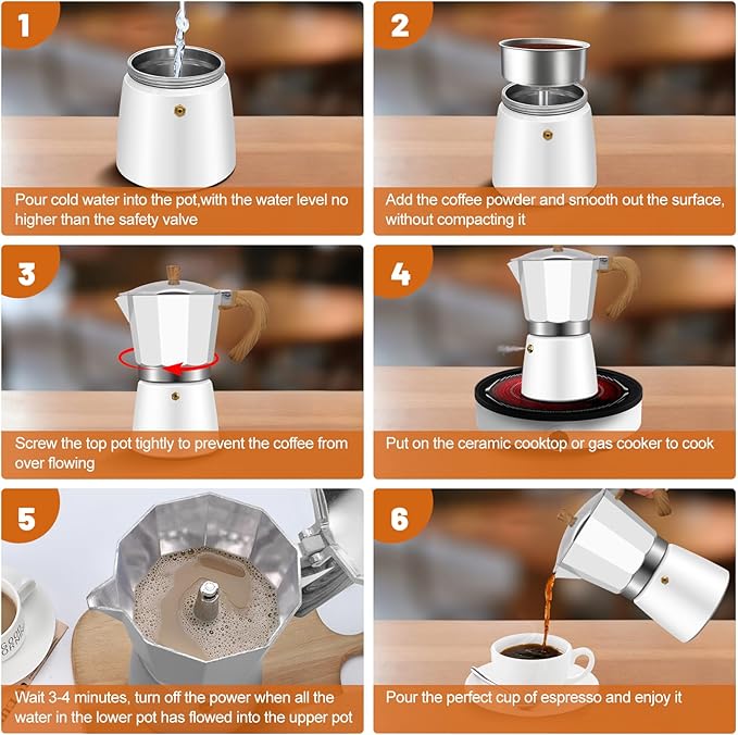 9 Cup Aluminum Espresso Stovetop Moka Pot Express Coffee Maker Percolator Italian Classic Mocha Coffee Machine for Italian and Cuban Cafe Brewing for Home & Camping 450ml 15oz