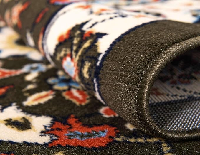 Unique Loom Espahan Collection Area Rug - Cape Cod (7' 1" x 10' Rectangle, Green/ Black)