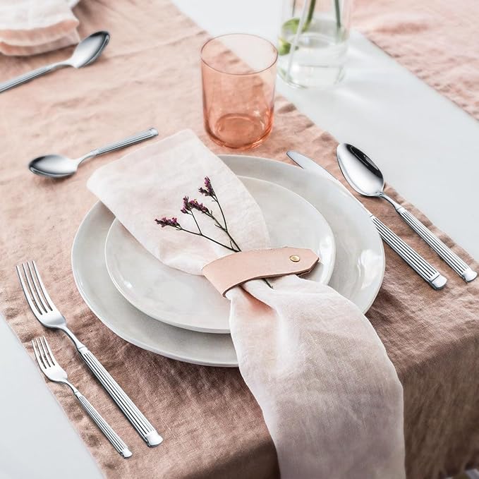 40-Piece Silverware Set Stainless Steel Flatware Set for 8,Include Knives Forks and Spoons Cutlery Set for Home Kitchen Housewarming