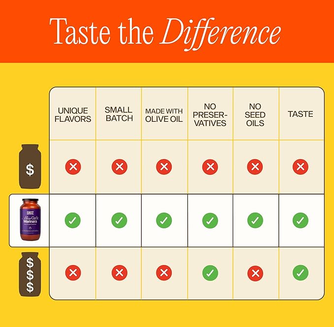 Sauz | Miso Garlic Marinara Sauce (4 Jars) Umami-Rich & Savory – Gluten-Free, Non-GMO, and 100% Delicious – Crafted in Small Batches with Clean Ingredients