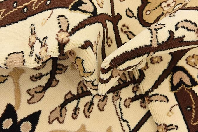 Unique Loom Espahan Collection Area Rug - Cape Cod (8'Square, Ivory/ Beige)