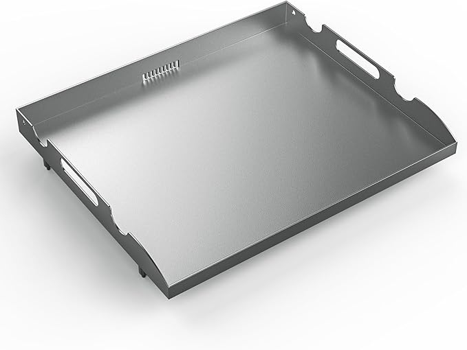 Flat Top Griddle for Blackstone 22 Inch Griddle Powder Coated Steel Gill Pan Replacement Parts w/Rear Grease System for Blackstone 1666 1833 1840 1895 1891 2166 2203 2304 1813 1842 2061