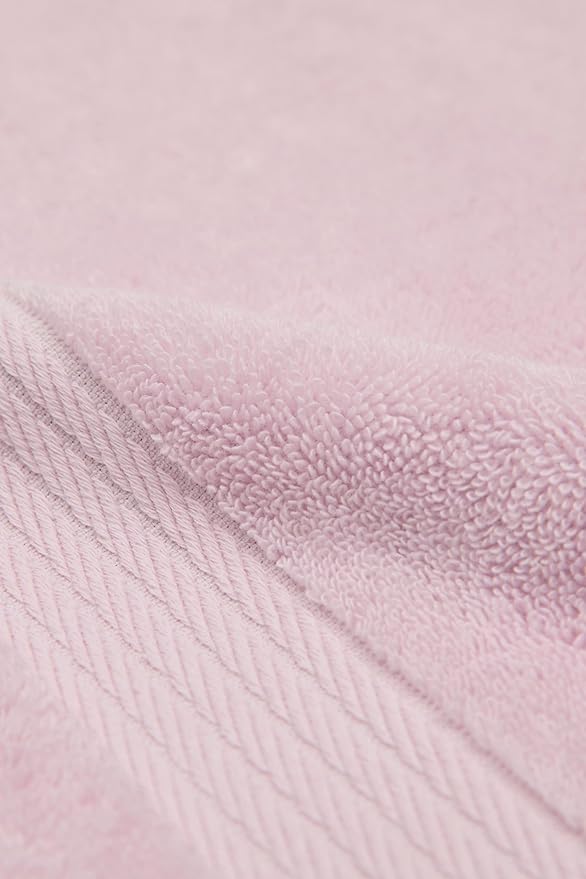 Ozdilek 6-Piece Bath Towel Set, 2 Bath, 2 Hand, 2 Wash100% Cotton Turkish Towels, 2 Bath Towels (30x60/550 GSM), 2 Hand Towels (16x30/575 GSM), 2 Washcloths (13x13/600 GSM) Towel Set (Mauve Pink)