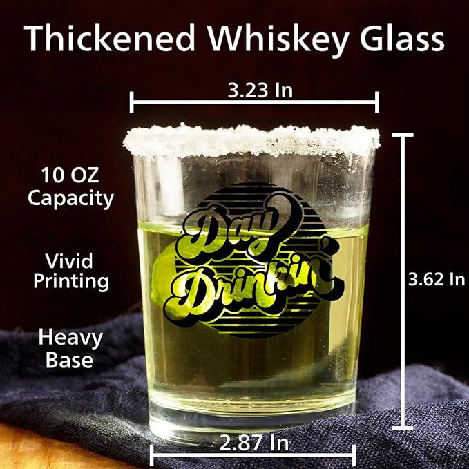 Funny Whiskey Glasses 10 oz, Funny Drinking Gifts for Women Men, Humor Old Fashioned Rocks Glasses Cup for Women Men Drinking Scotch Bourbon Liquor