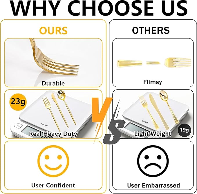 Rubtlamp 180 Pcs Gold Plastic Silverware - Disposable Plastic Utensils - Hammered Plastic Forks And Spoons - Gold Plastic Cutlery Set Include 60 Forks, 60 Knives And 60 Spoons for Party