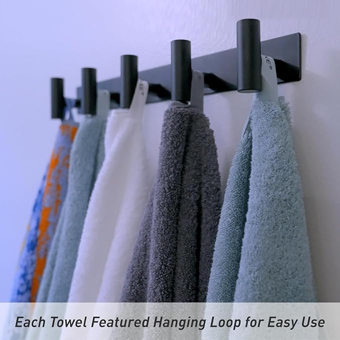 SEMAXE Towel 100% Cotton Towel for Bathroom, Bath Towel, Hand Towel, Washcloth,Yellow & Grey,12-Piece