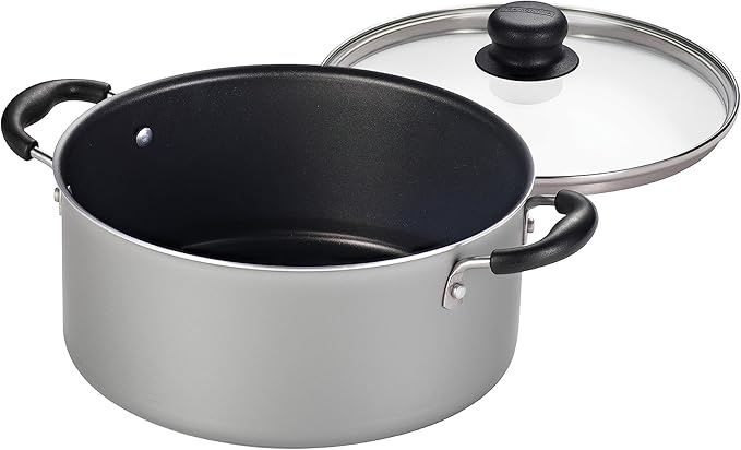 Tramontina Primaware 15-Piece Non Stick Cookware Set with Lids and Utensils, Aluminum Nonstick Pots and Pans Kitchen Set (Silver)