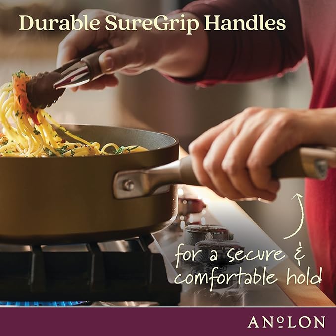 Anolon Advanced Home Hard Anodized Nonstick Wok/Stir Fry Pan 12 Inch