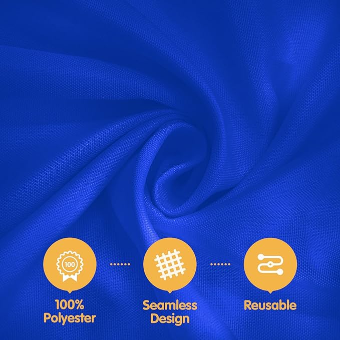 BRILLMAX 6 Pack Royal Blue Tablecloths for 6 Foot Rectangle Tables 90 x 132 Inch - 6ft Rectangular Bulk Linen Polyester Fabric Washable Cloth Cover for Wedding Reception Banquet Birthday Party