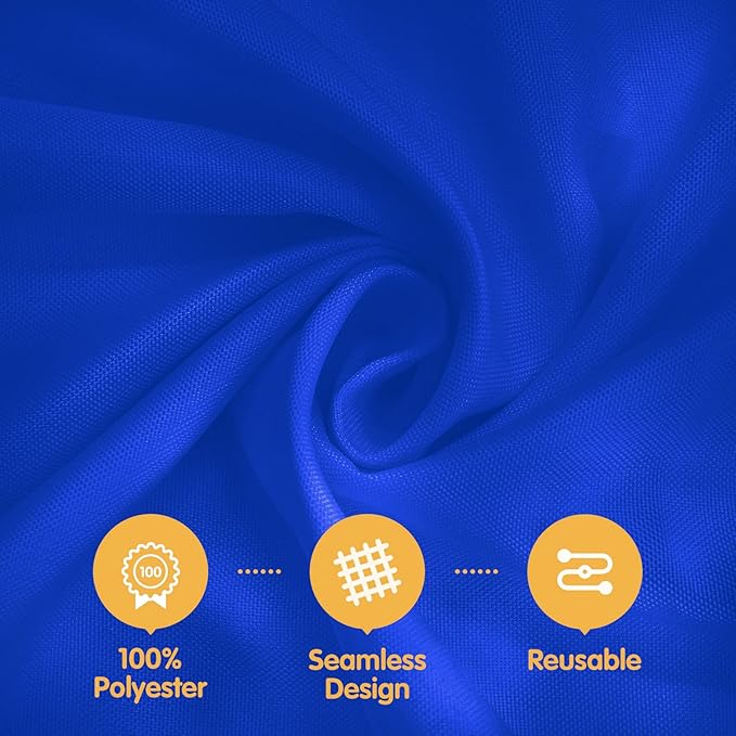 BRILLMAX 4 Pack Royal Blue Tablecloths for 6 Foot Rectangle Tables 90 x 132 Inch - 6ft Rectangular Bulk Linen Polyester Fabric Washable Cloth Cover for Wedding Reception Banquet Birthday Party